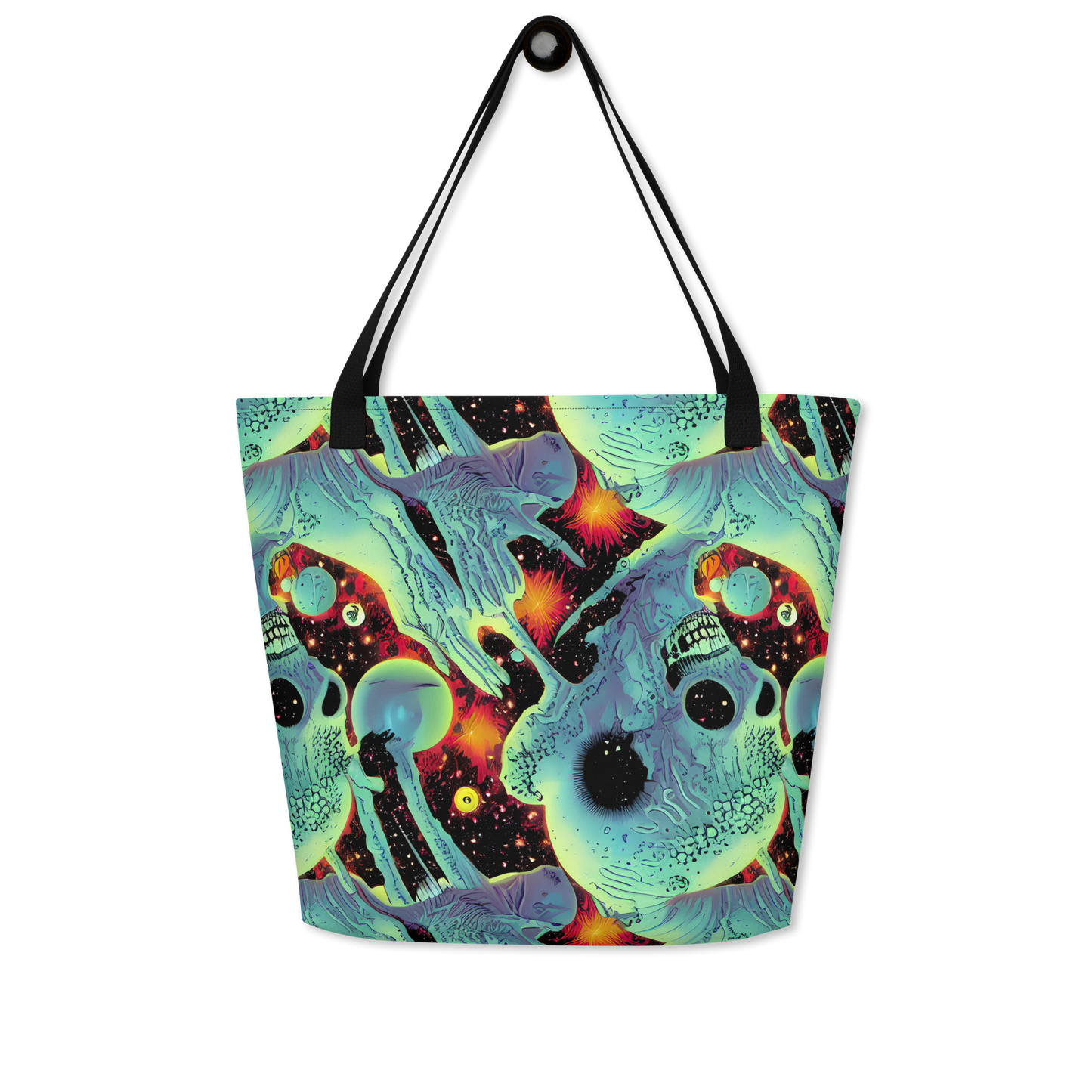 Large Tote Bag w/ Pocket - Galactic Grotesque
