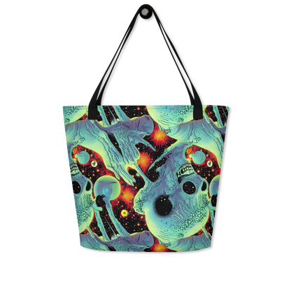 Large Tote Bag w/ Pocket - Galactic Grotesque