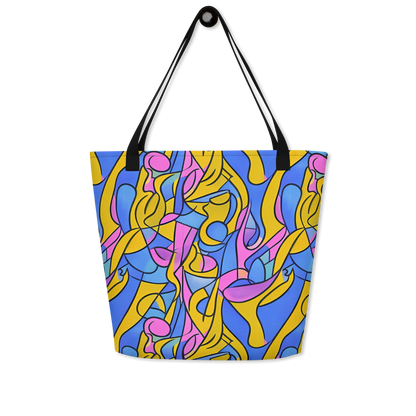 Large Tote Bag w/ Pocket - Cosmic Curves