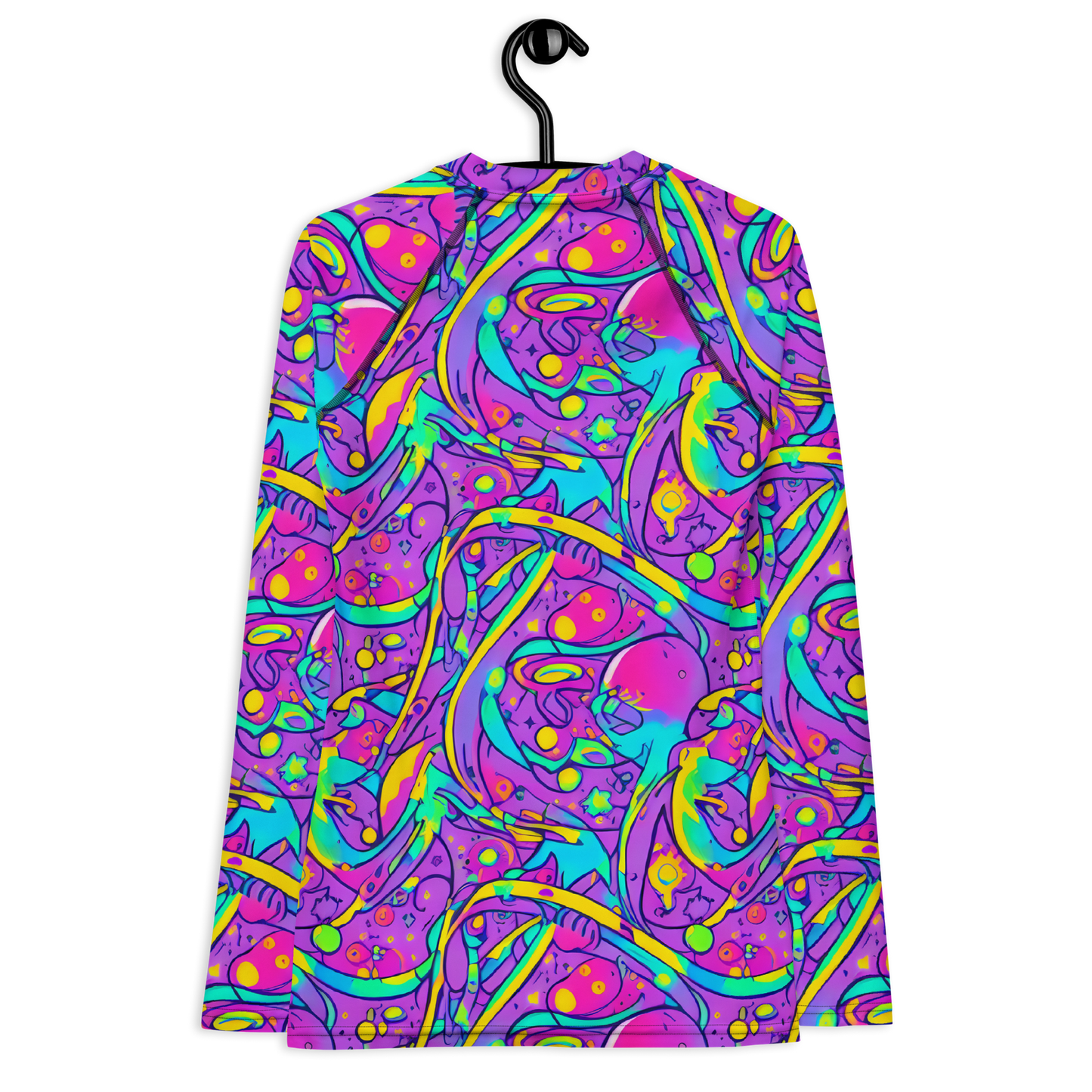 Women's Rash Guard - Neon Galaxy Whirl