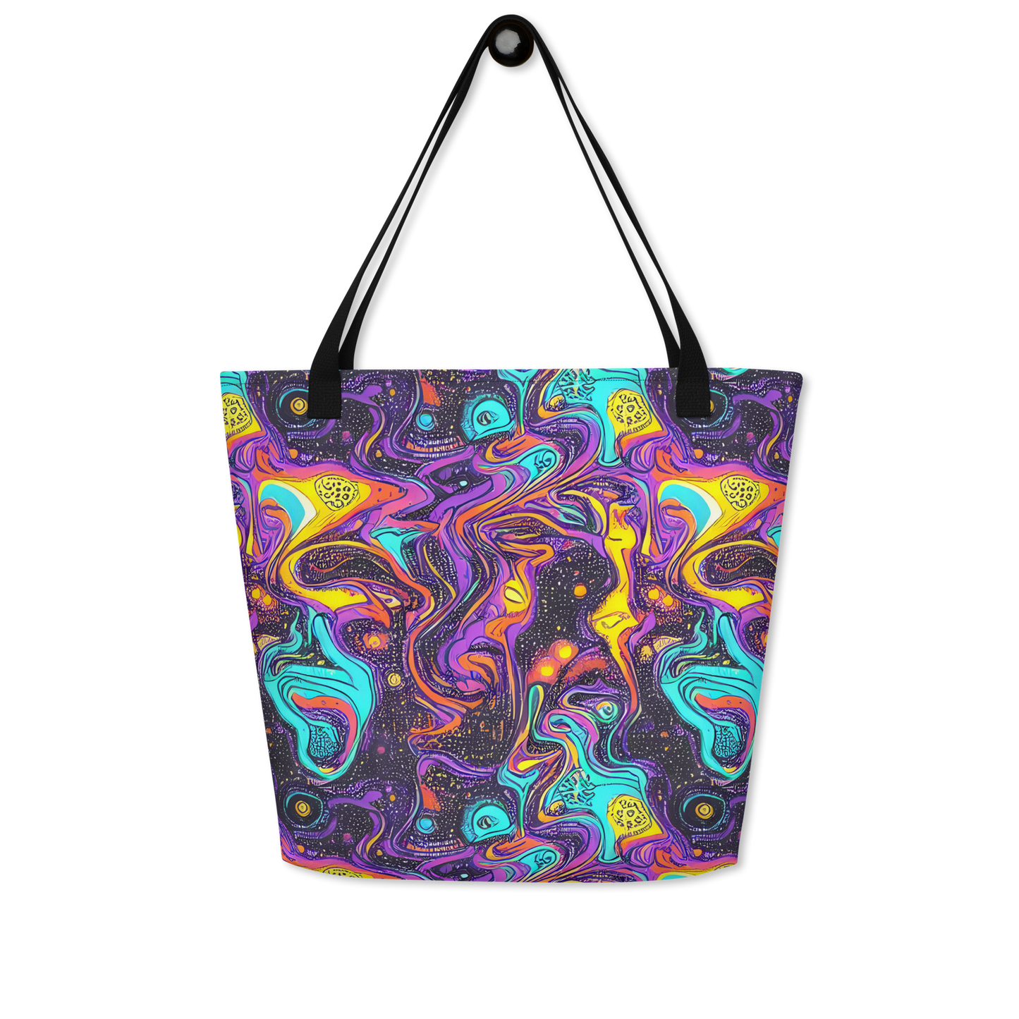 Large Tote Bag w/ Pocket - Hutty Nebula