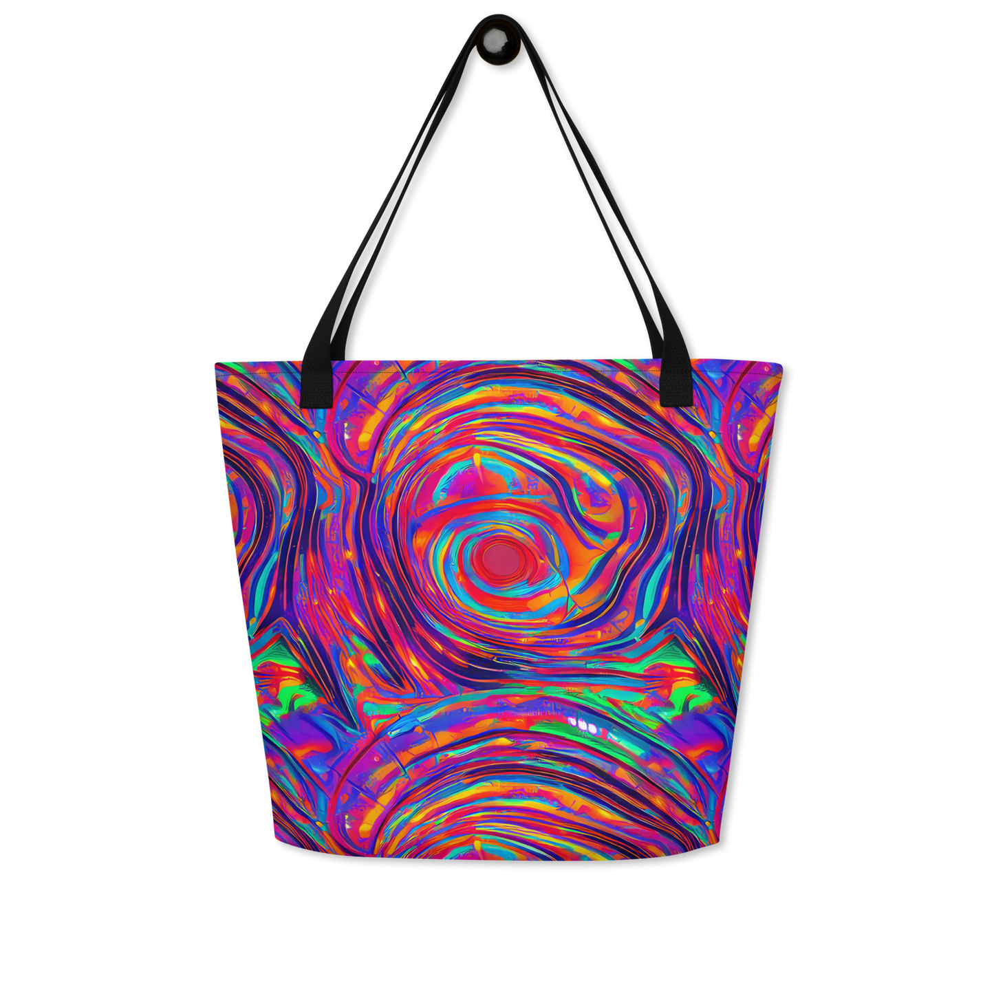 Large Tote Bag w/ Pocket - Quantum Spiral