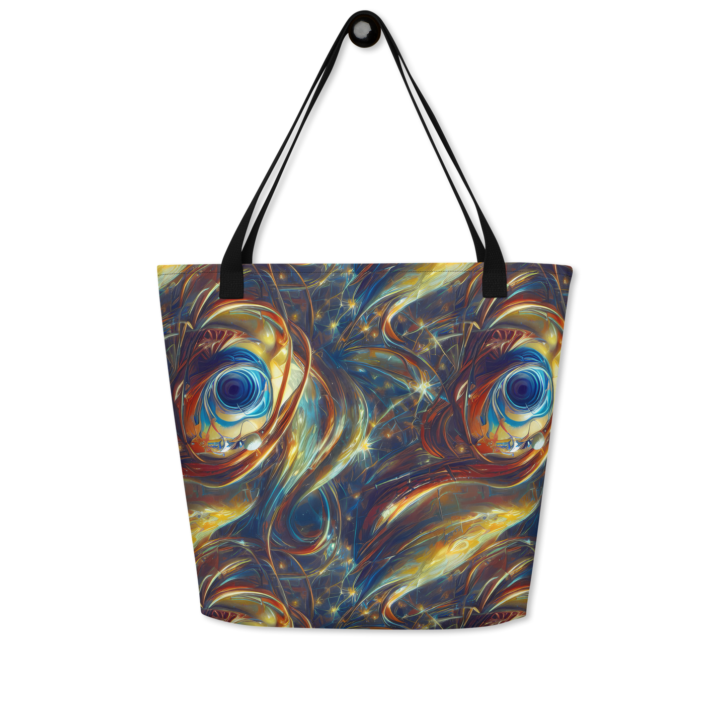 Large Tote Bag w/ Pocket - Celestial Vortex