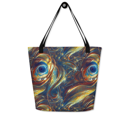 Large Tote Bag w/ Pocket - Celestial Vortex