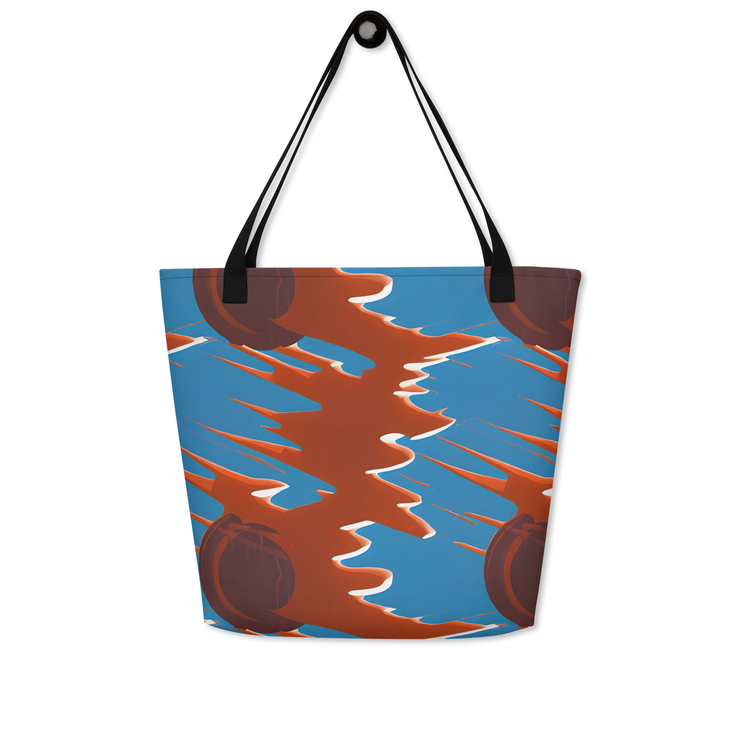 Large Tote Bag w/ Pocket - Desert Vortex