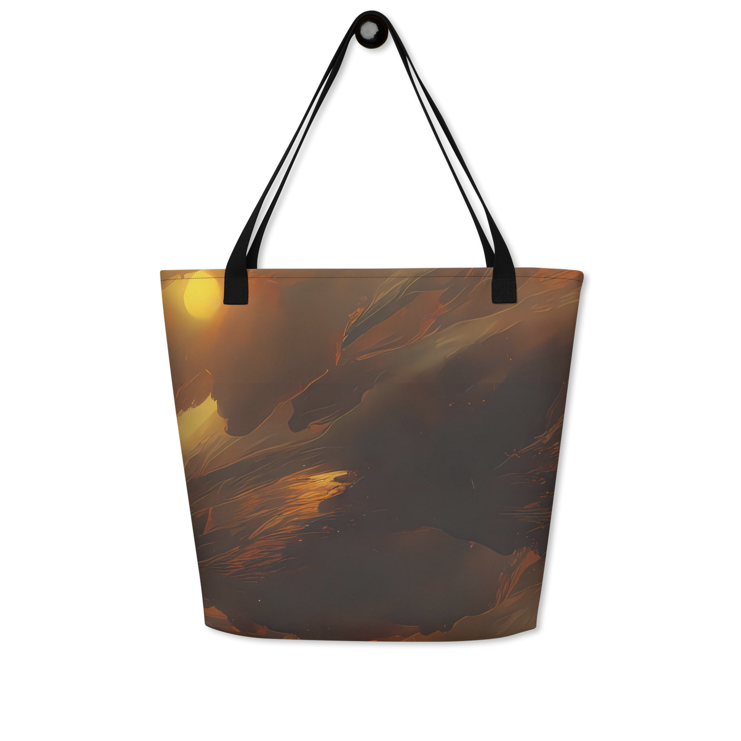 Large Tote Bag w/ Pocket - Sunset Shores