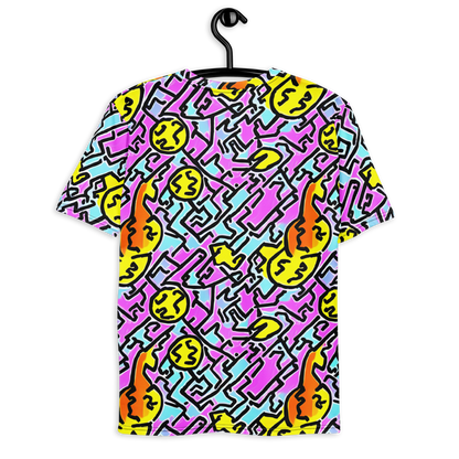 Men's Crew Neck T-Shirt - Punk Doodles