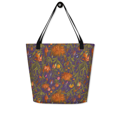 Large Tote Bag w/ Pocket - Botanical Nebula