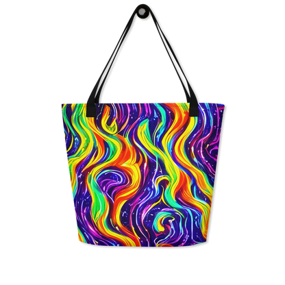 Large Tote Bag w/ Pocket - Galactic Flames