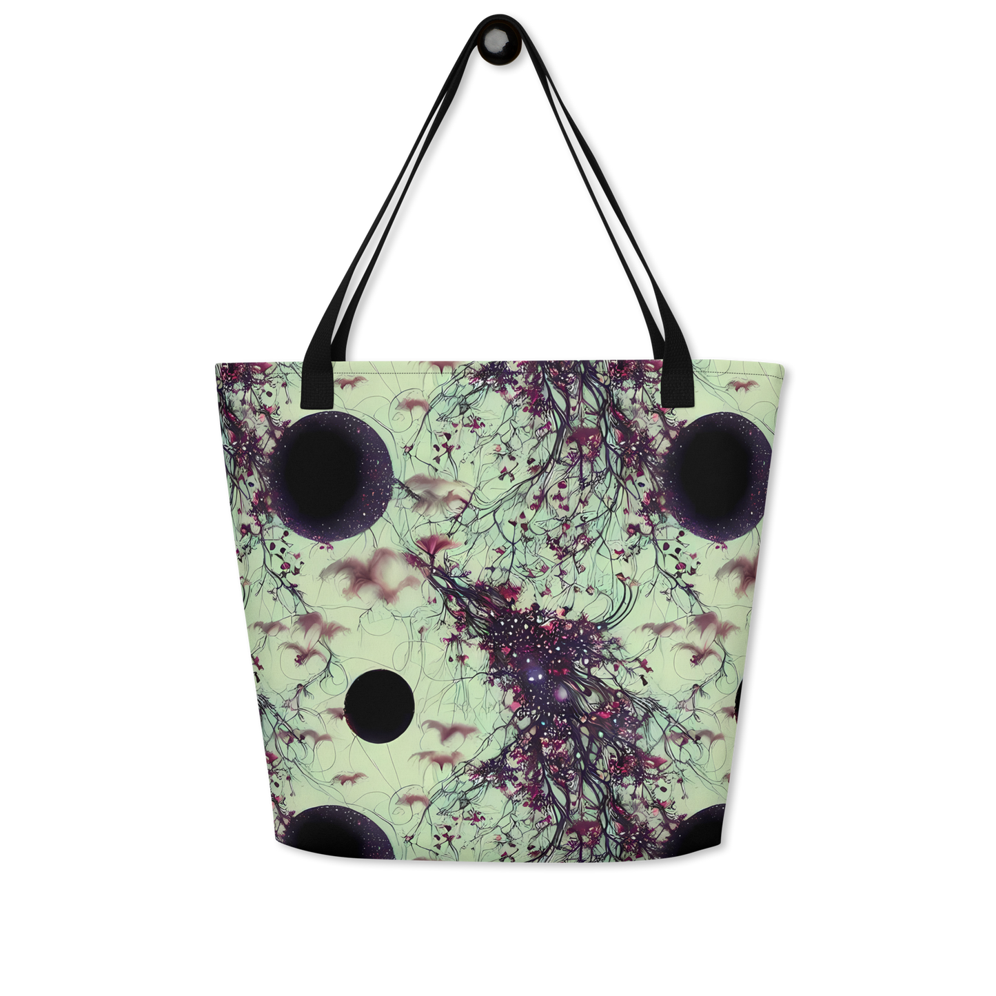 Large Tote Bag w/ Pocket - Celestial Bloom