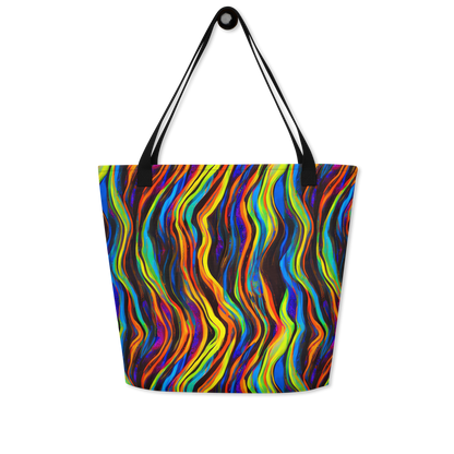 Large Tote Bag w/ Pocket - Celestial Waves