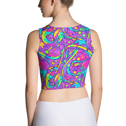 Crop Top - Neon Galaxy Whirl