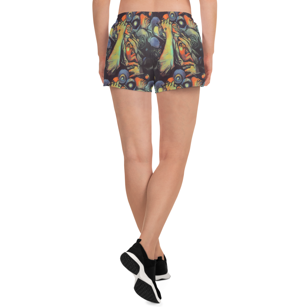 Women’s Athletic Shorts - Cosmic Scream