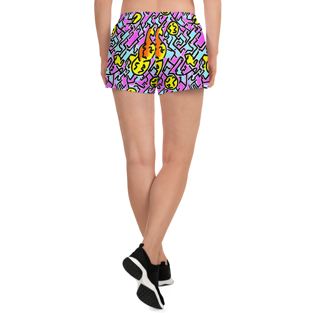 Women’s Athletic Shorts - Punk Doodles