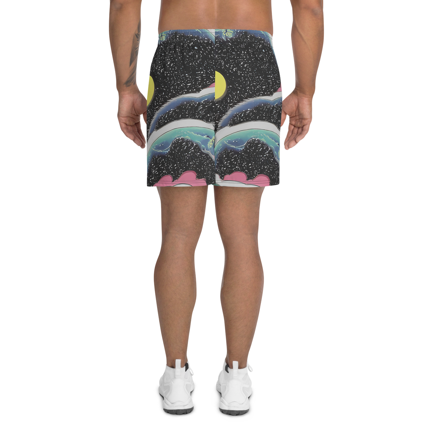 Men's Athletic Shorts - Lunar Waves