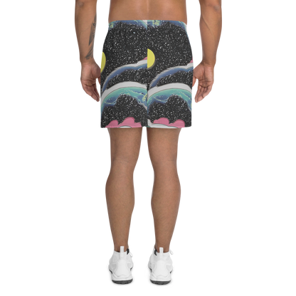 Men's Athletic Shorts - Lunar Waves