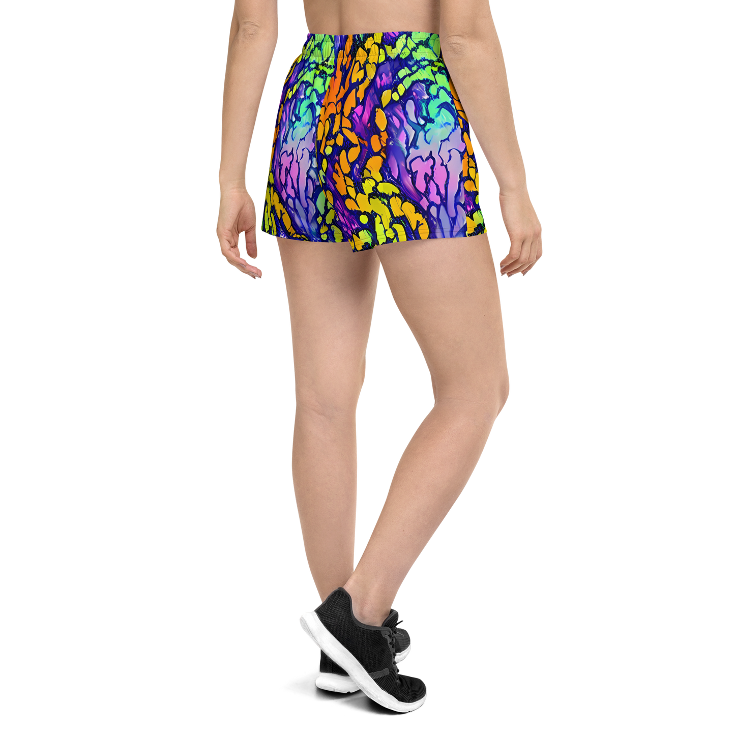 Women’s Athletic Shorts - Surreal Waveforms