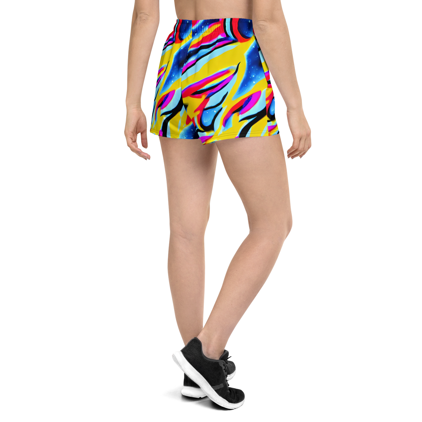 Women’s Athletic Shorts - Electric Dreamscape