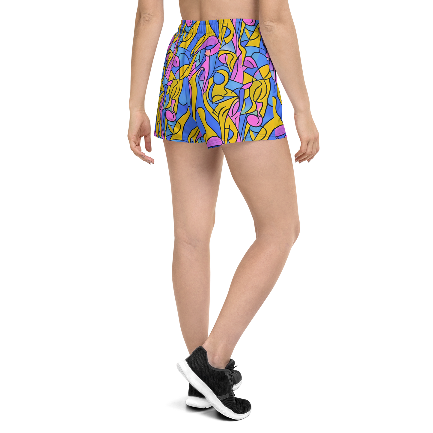 Women’s Athletic Shorts - Cosmic Curves