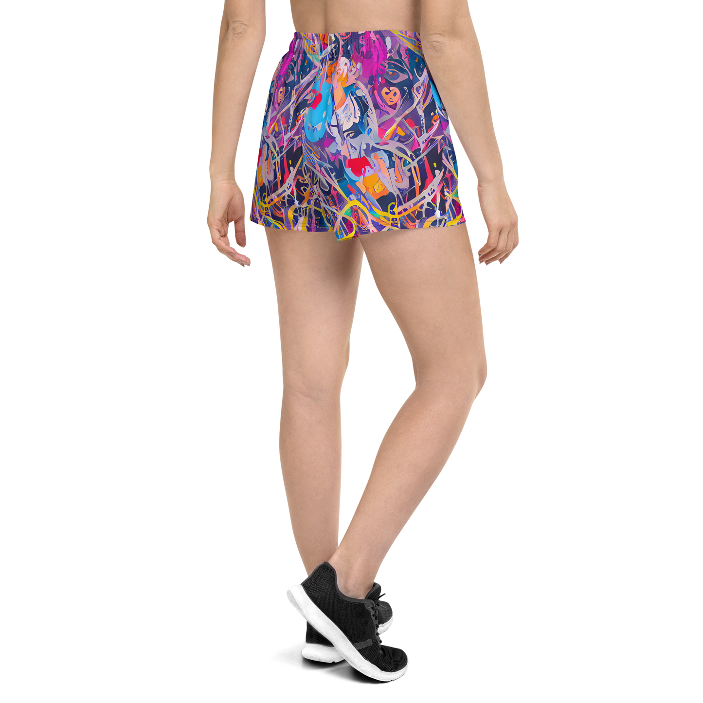 Women’s Athletic Shorts - Vibrant Fusion