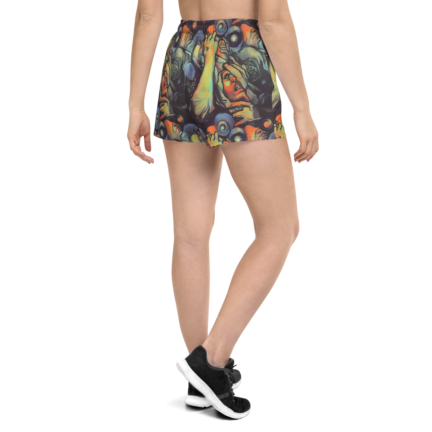 Women’s Athletic Shorts - Cosmic Scream