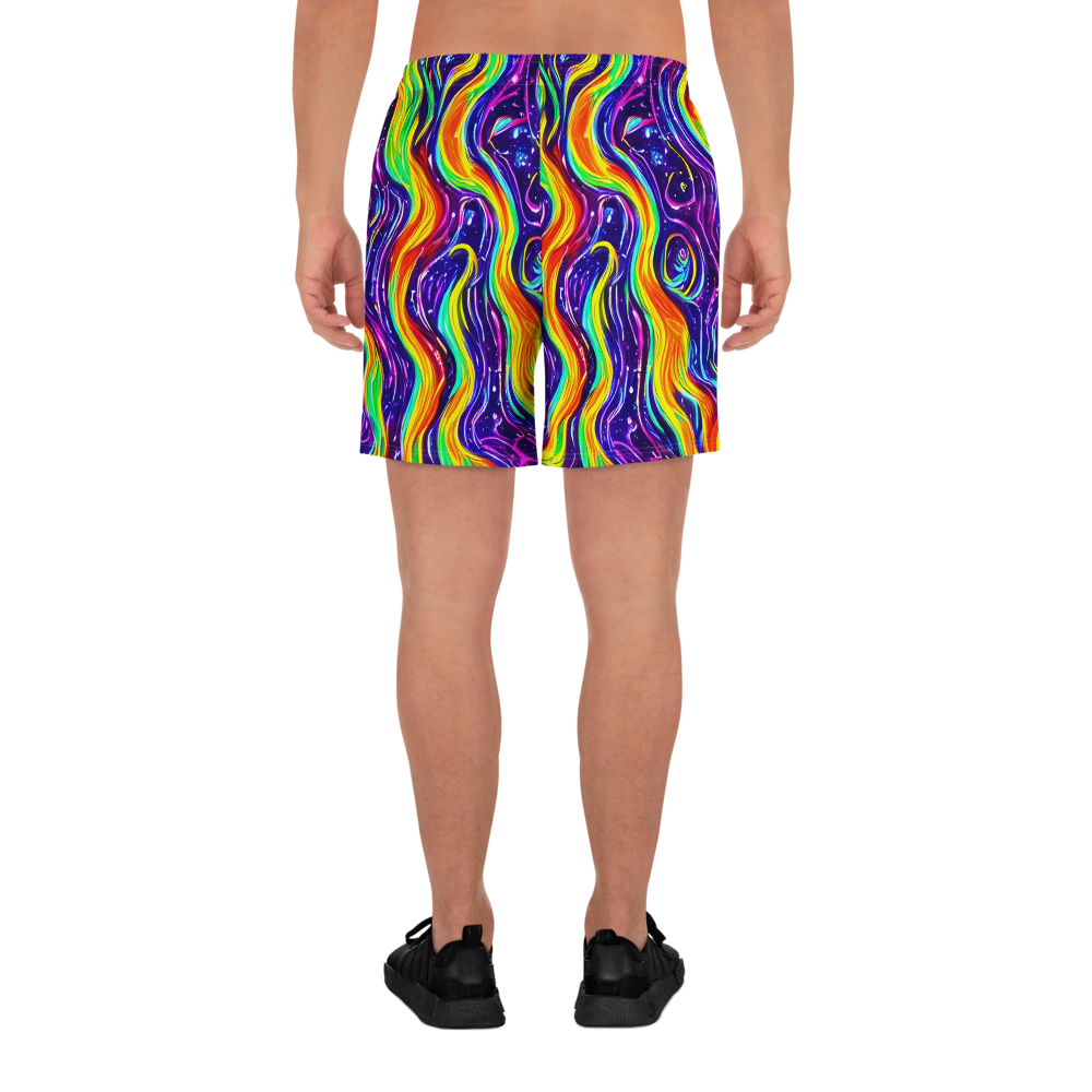 Men's Athletic Shorts - Galactic Flames