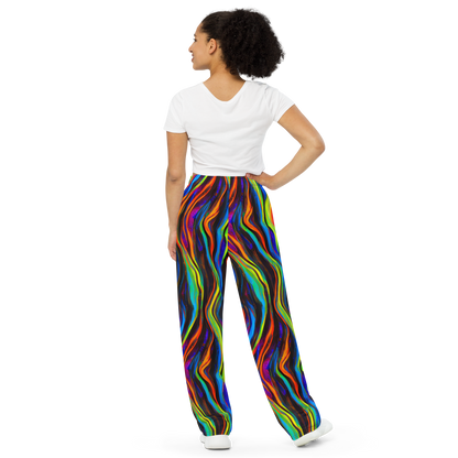 Wide-Leg Pants - Celestial Waves