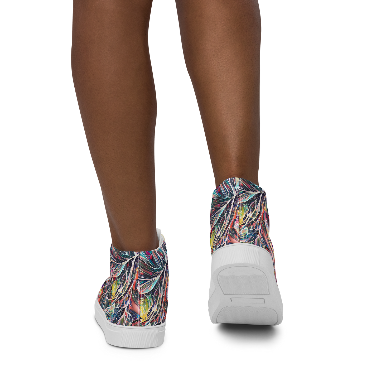 Women's High Top Canvas Shoes - Prismatic Reverie