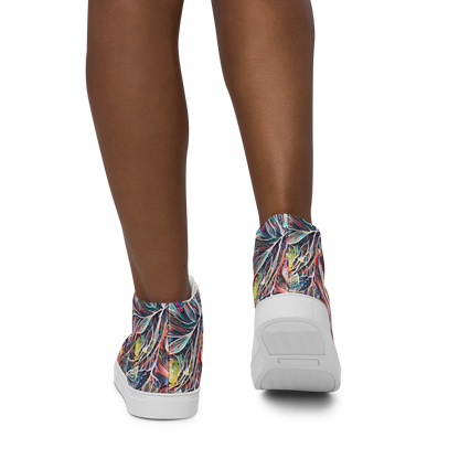 Women's High Top Canvas Shoes - Prismatic Reverie