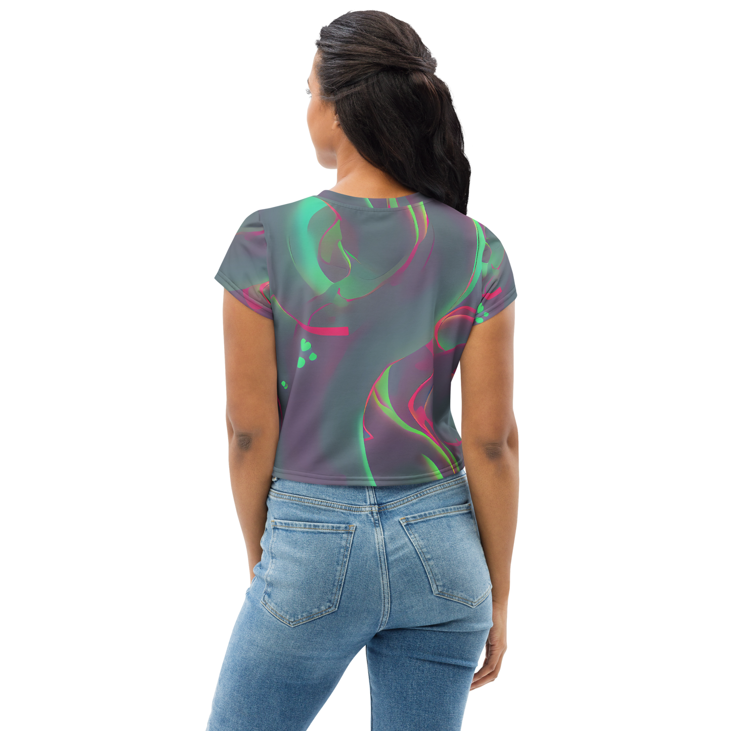 Women's Crop Tee - Neon Whisper