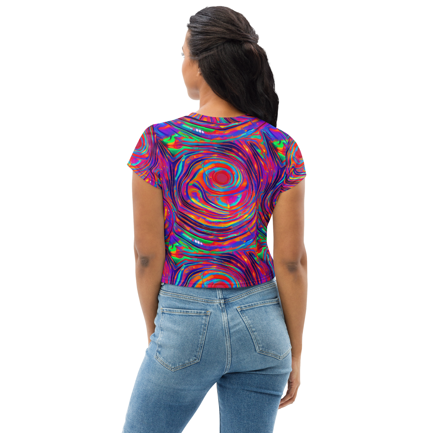 Women's Crop Tee - Quantum Spiral