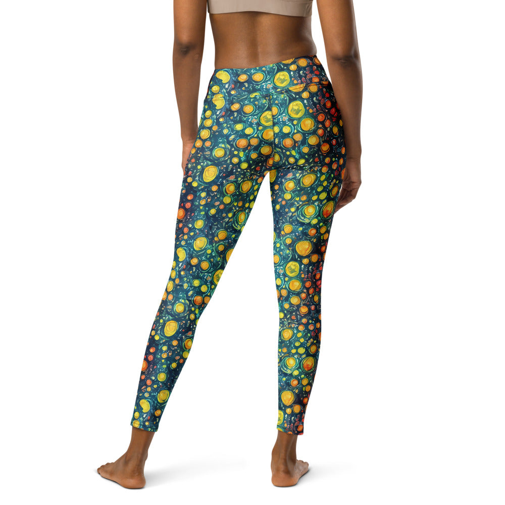 Yoga Leggings - Starry Orbits