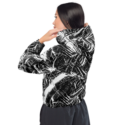 Women's Cropped Windbreaker - Ferriss Fractals
