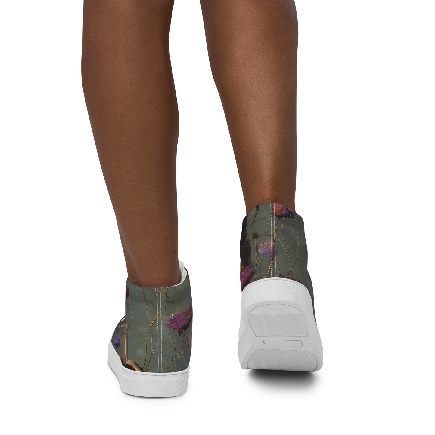 Women's High Top Canvas Shoes - Ethereal Bloom