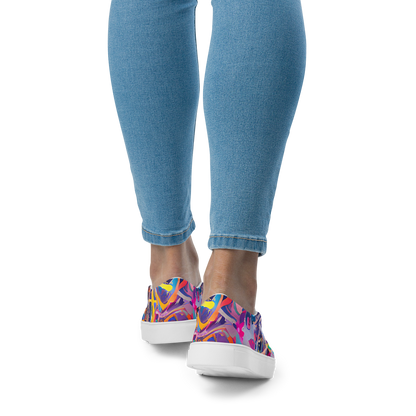 Women's Slip-On Canvas Shoes - Vibrant Fusion