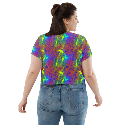 Women's Crop Tee - Prismatic Web