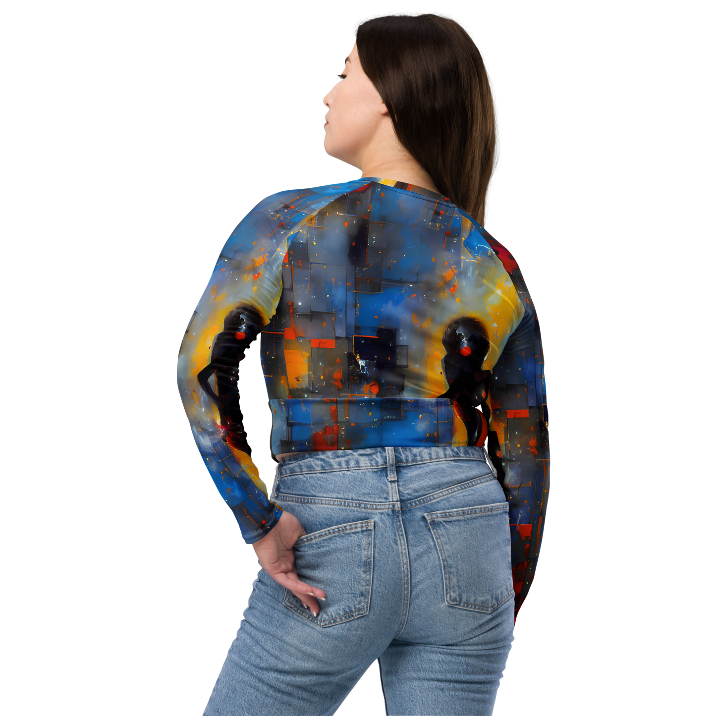 Long Sleeve Crop Top - Neoblock Fusion