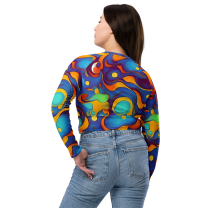 Long Sleeve Crop Top - Pelton Swirl