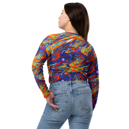 Long Sleeve Crop Top - Galactic Ember