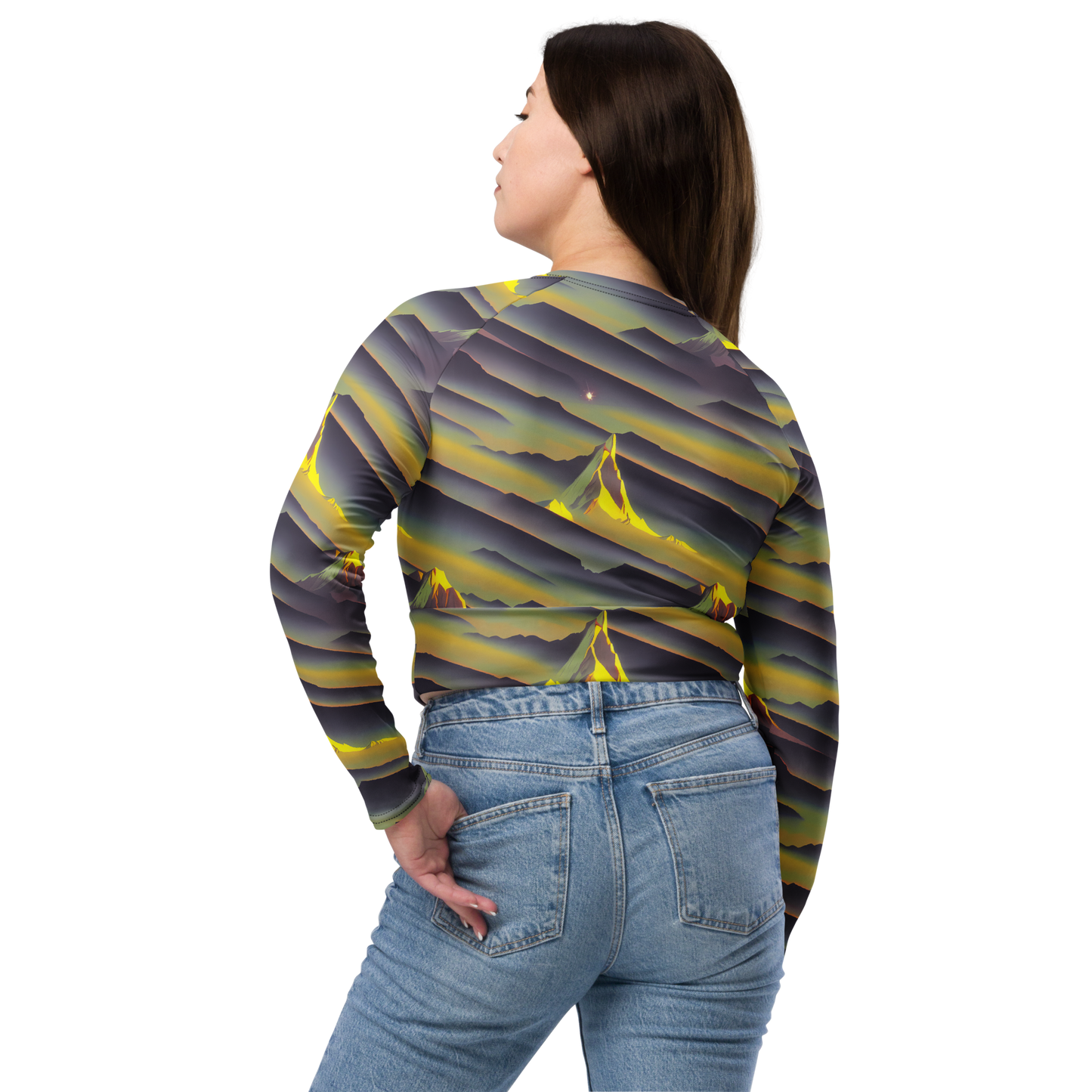 Long Sleeve Crop Top - Surreal Summit