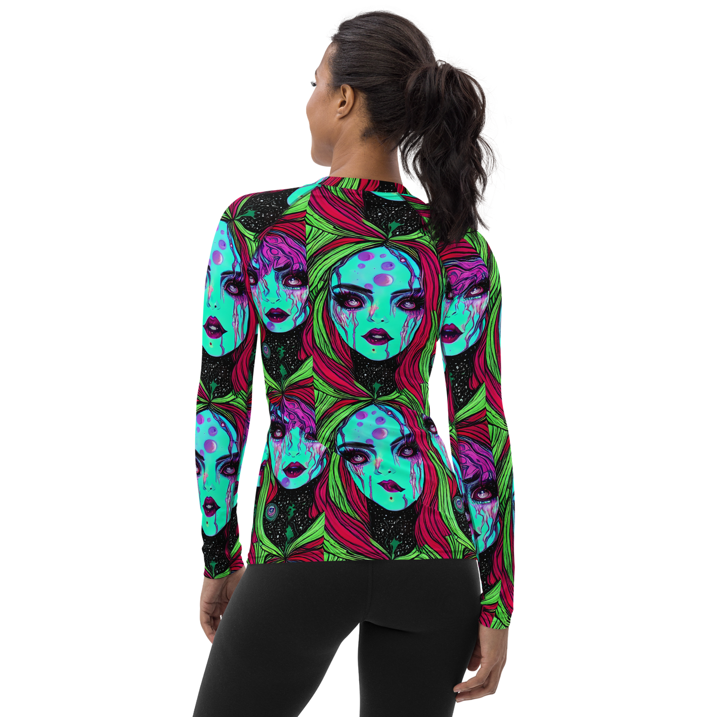 Women's Rash Guard - Luminous Nightfall