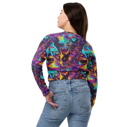 Long Sleeve Crop Top - Hutty Nebula