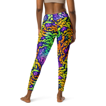 Yoga Leggings - Surreal Waveforms