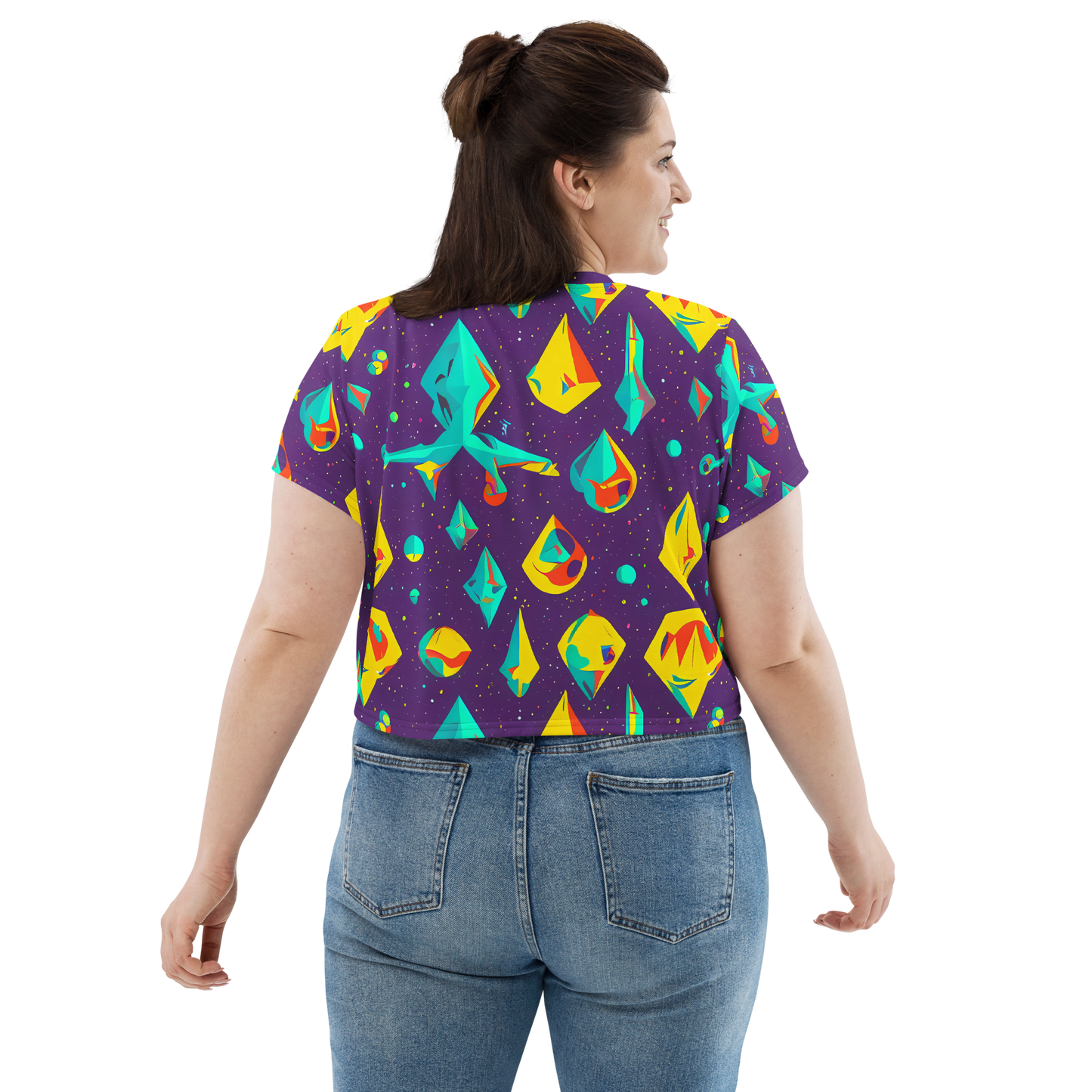 Women's Crop Tee - Cascading Prism