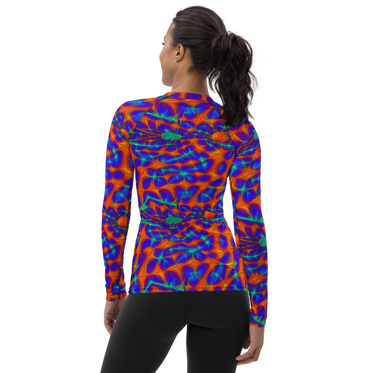 Women's Rash Guard - Nebula Tides