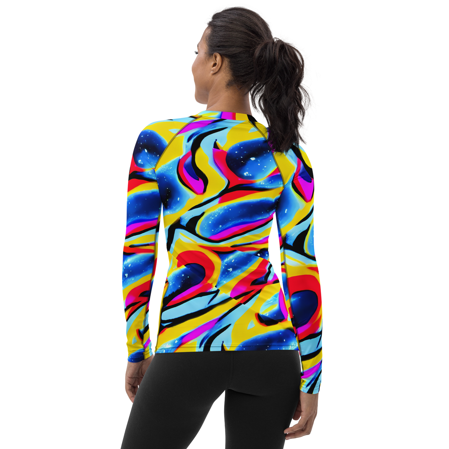 Women's Rash Guard - Electric Dreamscape