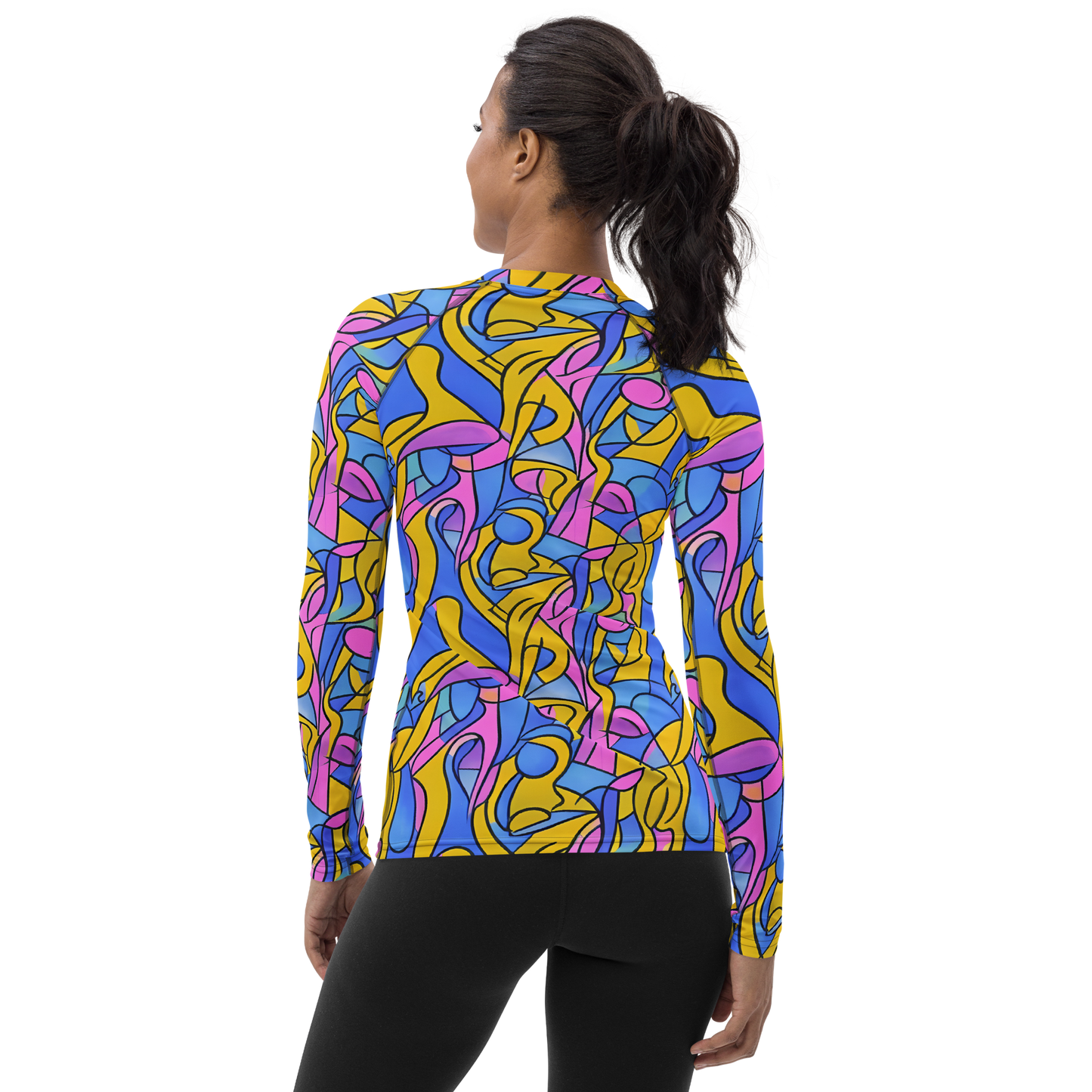 Women's Rash Guard - Cosmic Curves