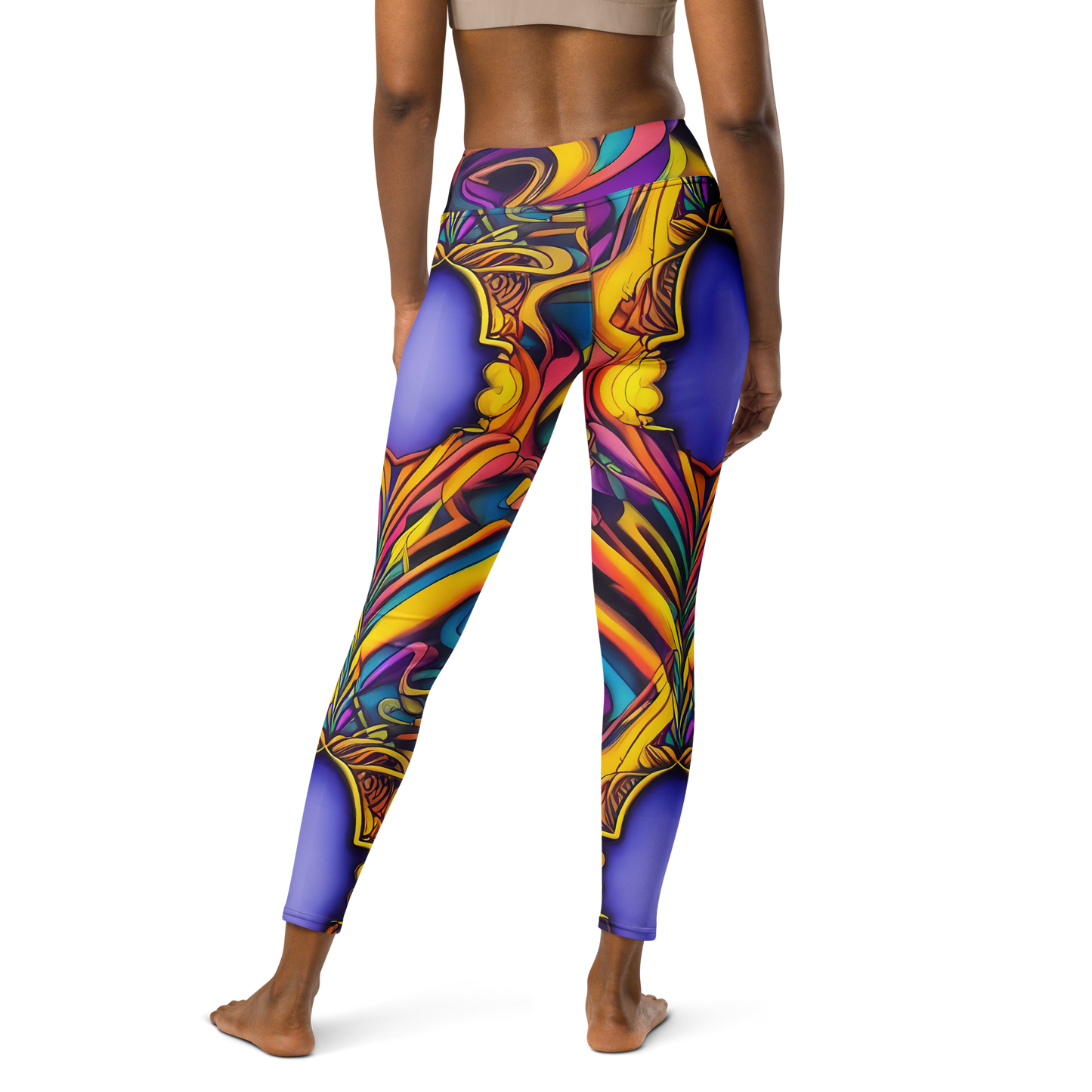 Yoga Leggings - Pre-Raphaelite Wave