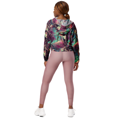 Women's Cropped Windbreaker - Nouveau Galaxy