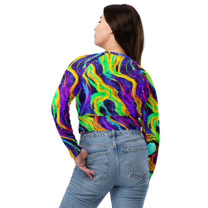 Long Sleeve Crop Top - Jackson Swirl